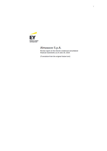 Thumbnail Almawave Half-year Report 2024-h1