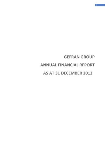 Thumbnail Gefran Annual Report 2013