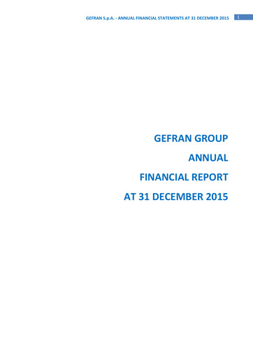 Thumbnail Gefran Annual Report 2015
