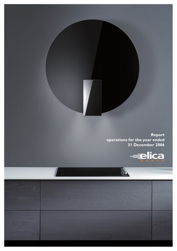 Thumbnail Elica S.p.A. Financial Statement 2006