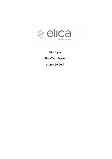 Miniature Elica S.p.A. Rapport semestriel 2017-h1