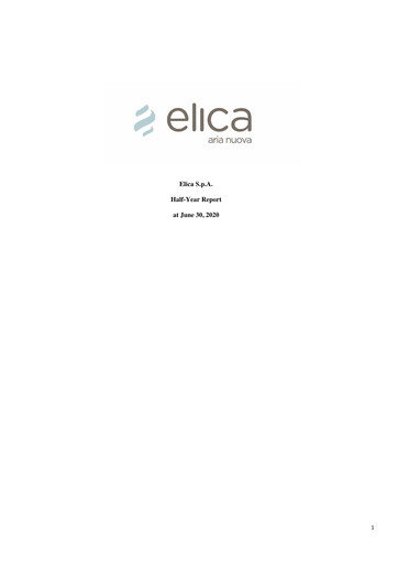 Miniature Elica S.p.A. Rapport semestriel 2020-h1