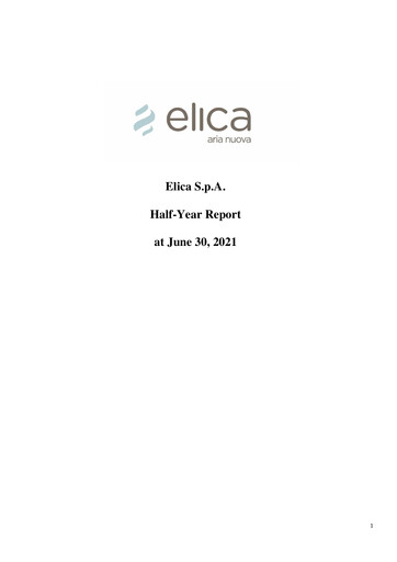 Miniature Elica S.p.A. Rapport semestriel 2021-h1