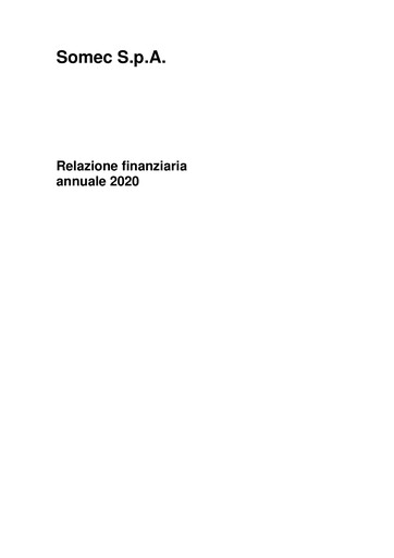 Miniature Somec S.p.A. Rapport annuel 2020