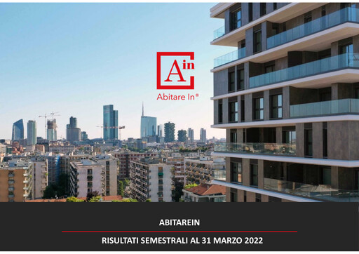 Thumbnail Abitare In S.p.A. Half-year Report 2022