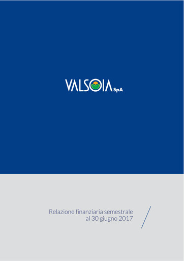 Thumbnail Valsoia S.p.A. Financial Statement 2017-h1