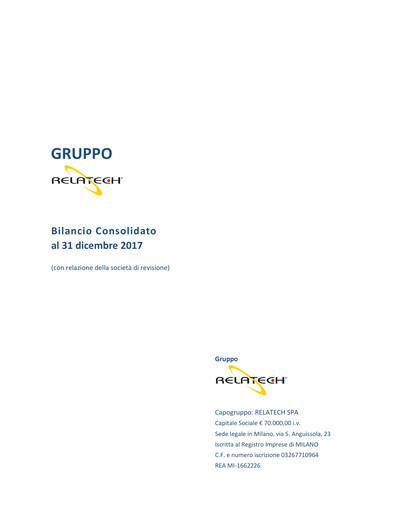 Thumbnail Relatech S.p.A. Financial Statement 2017