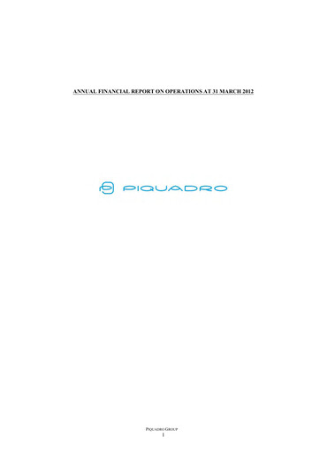 Thumbnail Piquadro Annual Report 2011-2012