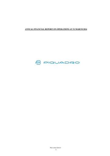 Thumbnail Piquadro Annual Report 2013-2014