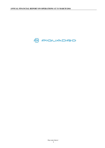 Thumbnail Piquadro Annual Report 2015-2016