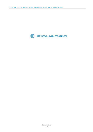 Thumbnail Piquadro Annual Report 2017-2018