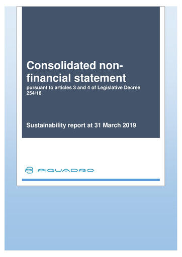 Thumbnail Piquadro Sustainability Report 2018-2019