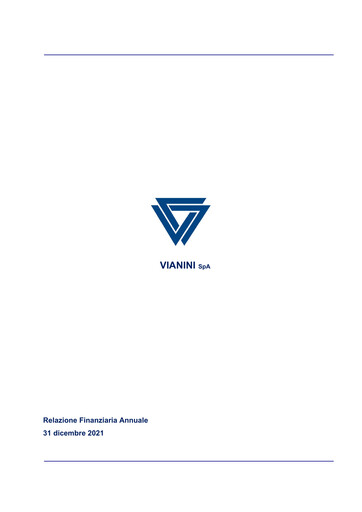 Miniature Vianini Rapport annuel 2021