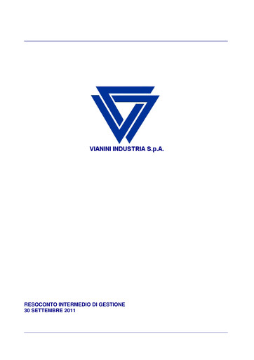 Miniature Vianini Rapport trimestriel 2011-q3