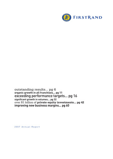 Thumbnail FirstRand Annual Report 2007