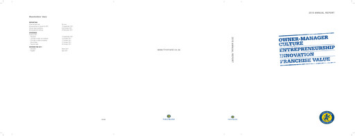 Thumbnail FirstRand Annual Report 2010