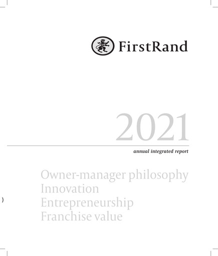 Thumbnail FirstRand Annual Report 2021