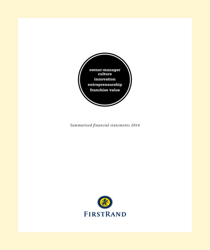 Thumbnail FirstRand Financial Statement 2014