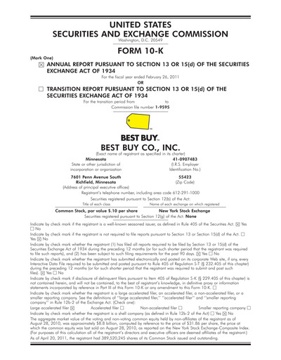 Thumbnail Best Buy Annual Report 2010-2011