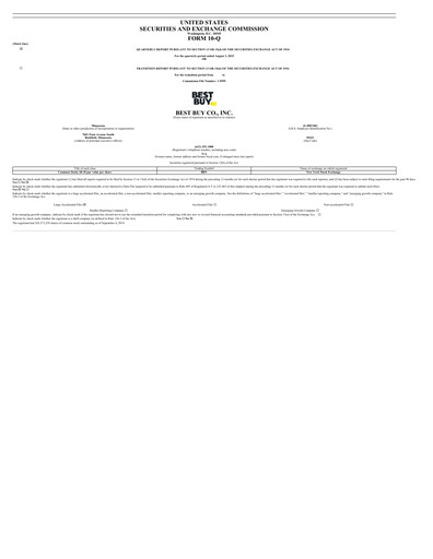 Thumbnail Best Buy Quarterly Report 2020-q2
