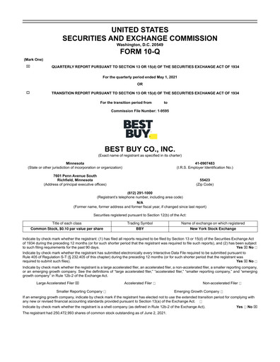 Thumbnail Best Buy Quarterly Report 2022-q1
