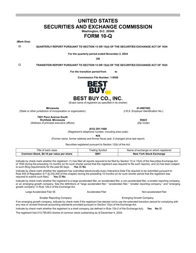 Thumbnail Best Buy Quarterly Report 2025-q3