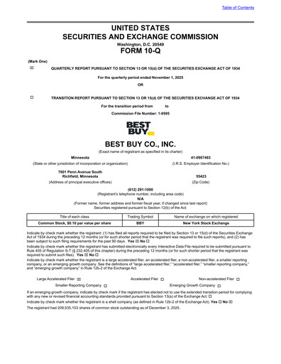 Thumbnail Best Buy Quarterly Report 2026-q3