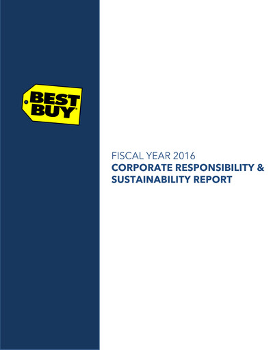 Thumbnail Best Buy Sustainability Report 2015-2016