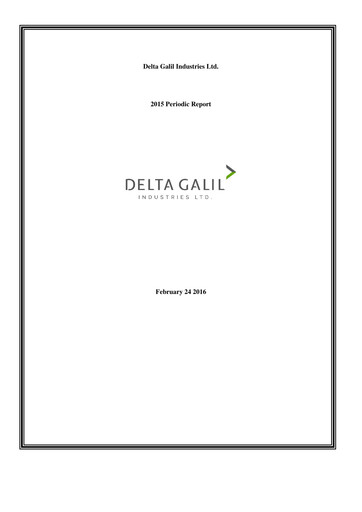 Miniature Delta Galil Industries Rapport annuel 2015