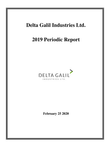 Miniature Delta Galil Industries Rapport annuel 2019