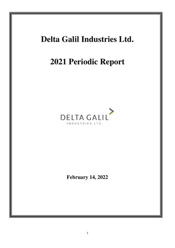 Miniature Delta Galil Industries Rapport annuel 2021