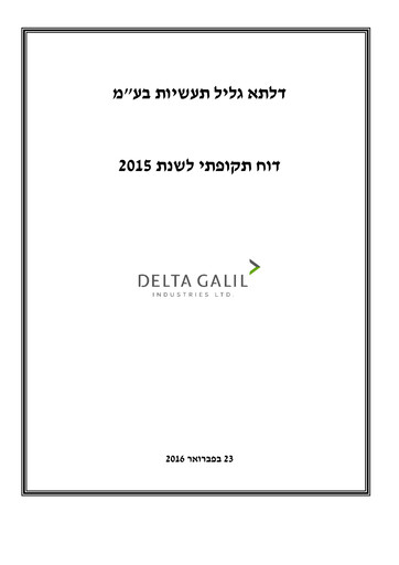 Miniature Delta Galil Industries Rapport annuel 2015