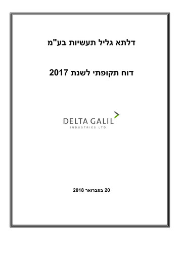 Miniature Delta Galil Industries Rapport annuel 2017