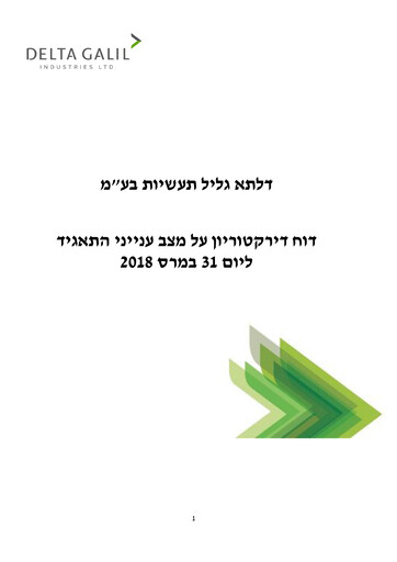 Miniature Delta Galil Industries Rapport trimestriel 2018-q1