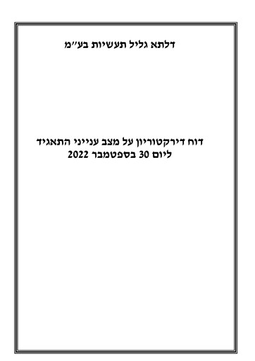 Miniature Delta Galil Industries Rapport trimestriel 2022-q3