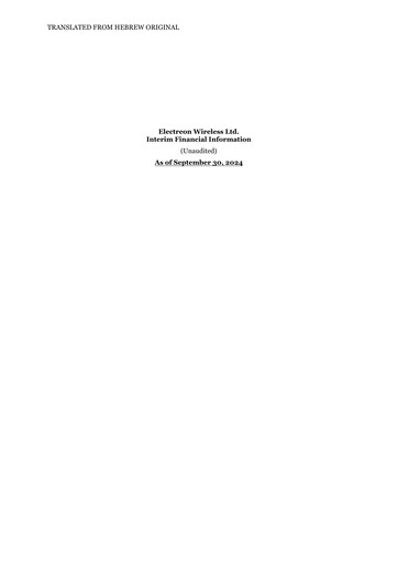 Vorschaubild Electreon Wireless Finanzbericht 2024-9m