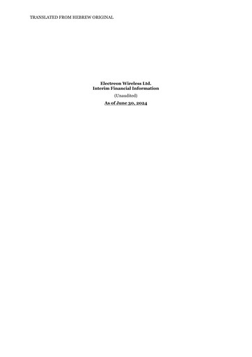 Thumbnail Electreon Wireless Quarterly Report 2024-q2