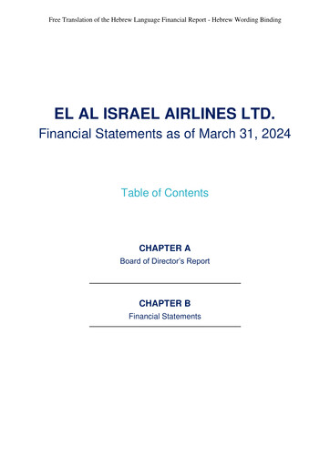 Thumbnail El Al Israel Airlines Quarterly Report 2024-q1