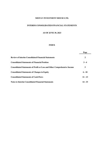 Thumbnail Meitav Investment House Half-year Report 2023-h1