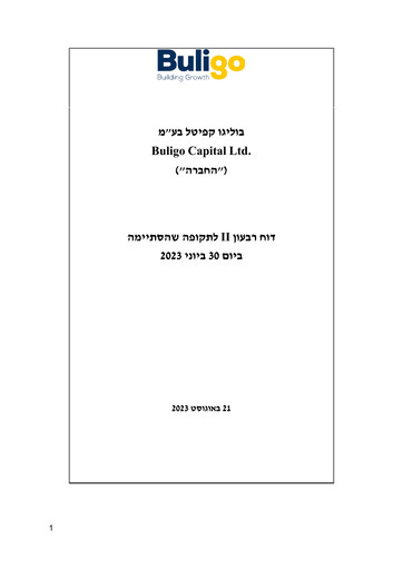 Thumbnail Buligo Capital Quarterly Report 2023-q2