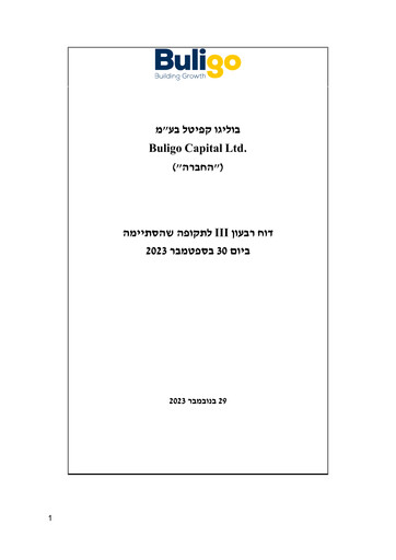 Thumbnail Buligo Capital Quarterly Report 2023-q3