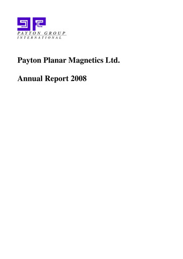 Miniature Payton Industries Rapport annuel 2008