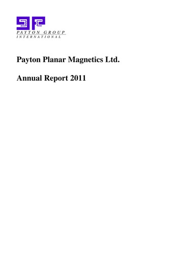 Miniature Payton Industries Rapport annuel 2011