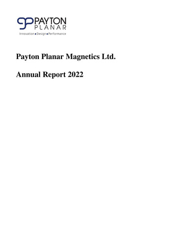 Miniature Payton Industries Rapport annuel 2022
