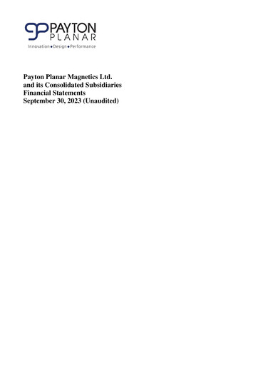 Miniature Payton Industries Bilan financier 2023-9m