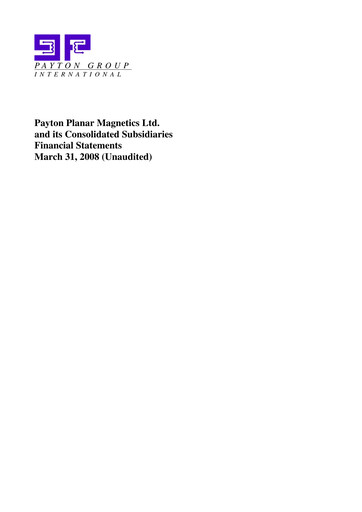 Thumbnail Payton Industries Quarterly Report 2008-q1