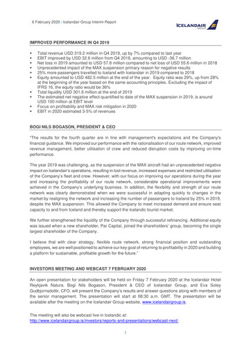 Thumbnail Icelandair Quarterly Report 2019-q4