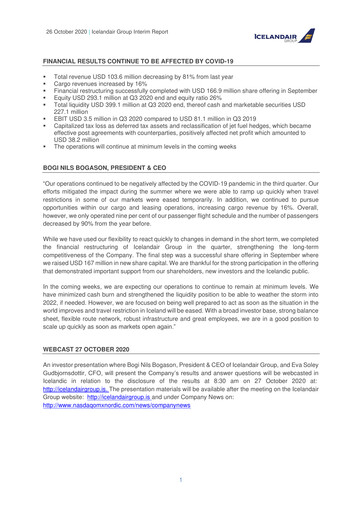 Thumbnail Icelandair Quarterly Report 2020-q3