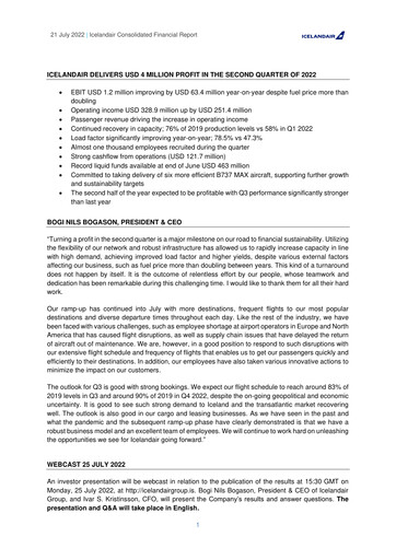 Thumbnail Icelandair Quarterly Report 2022-q2