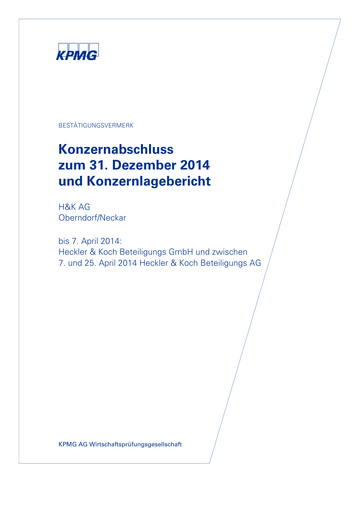 Thumbnail H&K AG (Heckler & Koch) Financial Statement 2014